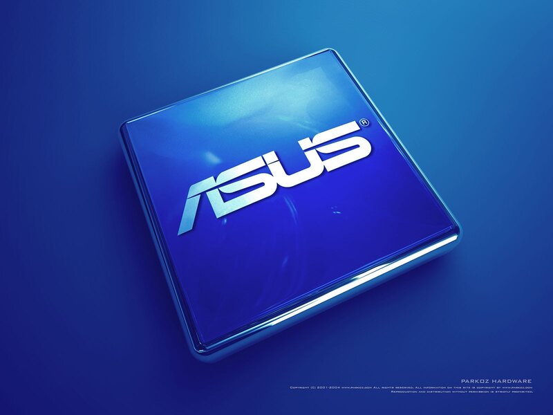 ASUS logo on blue cube