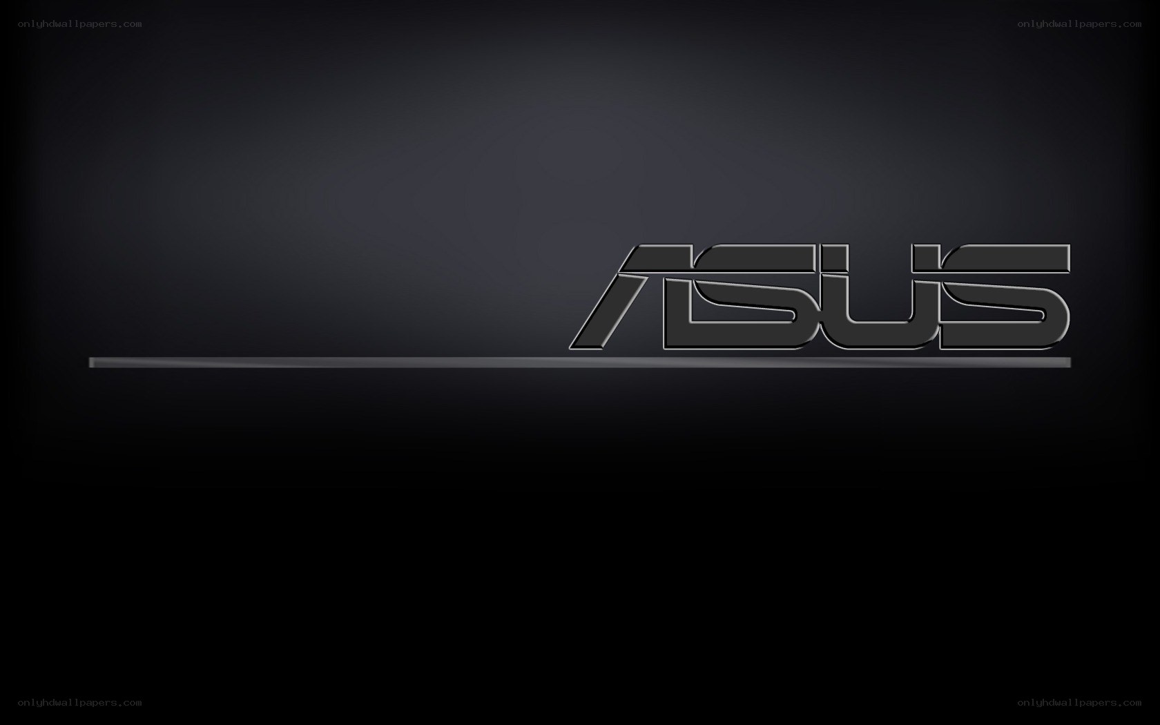 ASUS logo on dark background