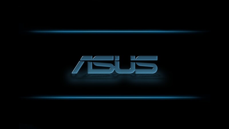 ASUS logo on dark background