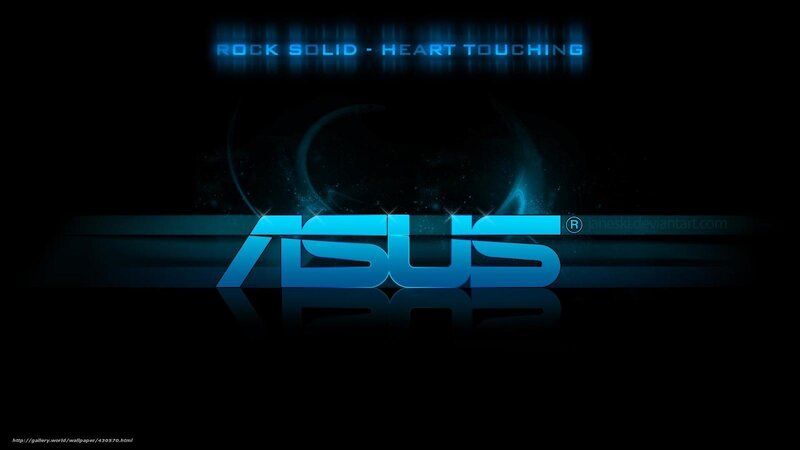 ASUS Logo on Dark Background — Blue, Dramatic