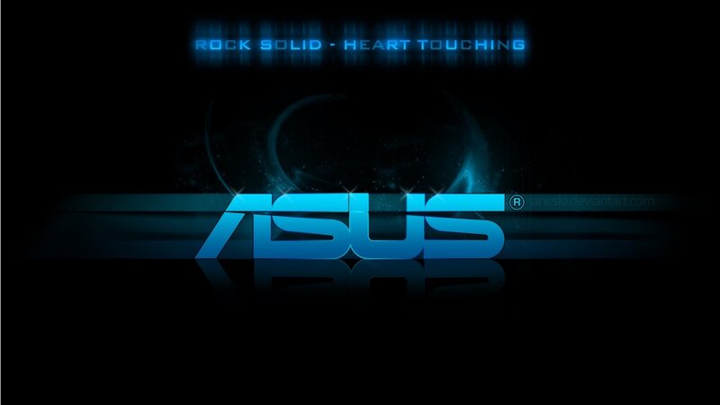 ASUS Logo on Dark Background — Blue