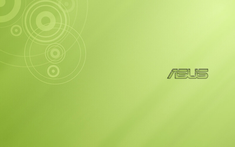 ASUS Logo on Green Background