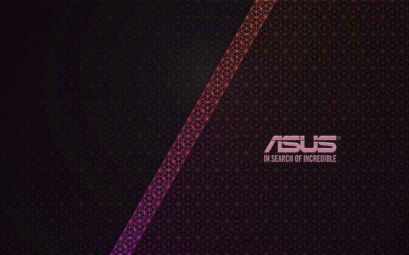 ASUS Logo on Patterned Background — Black