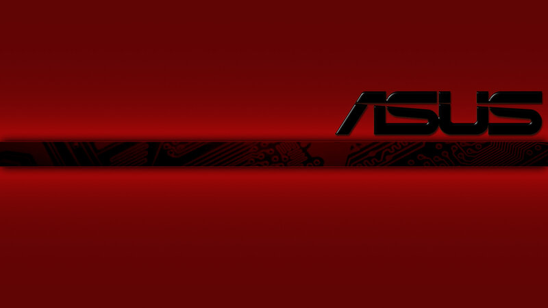 ASUS Logo on Red Background — Modern