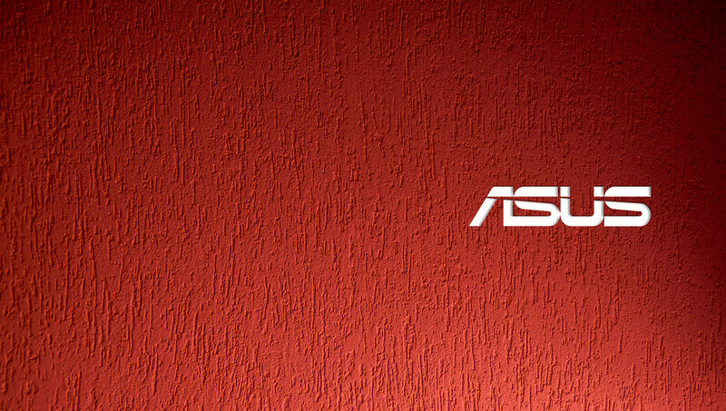 ASUS Logo on Red Wall