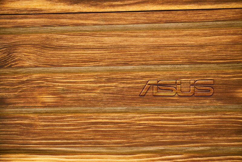 ASUS Logo on Wood