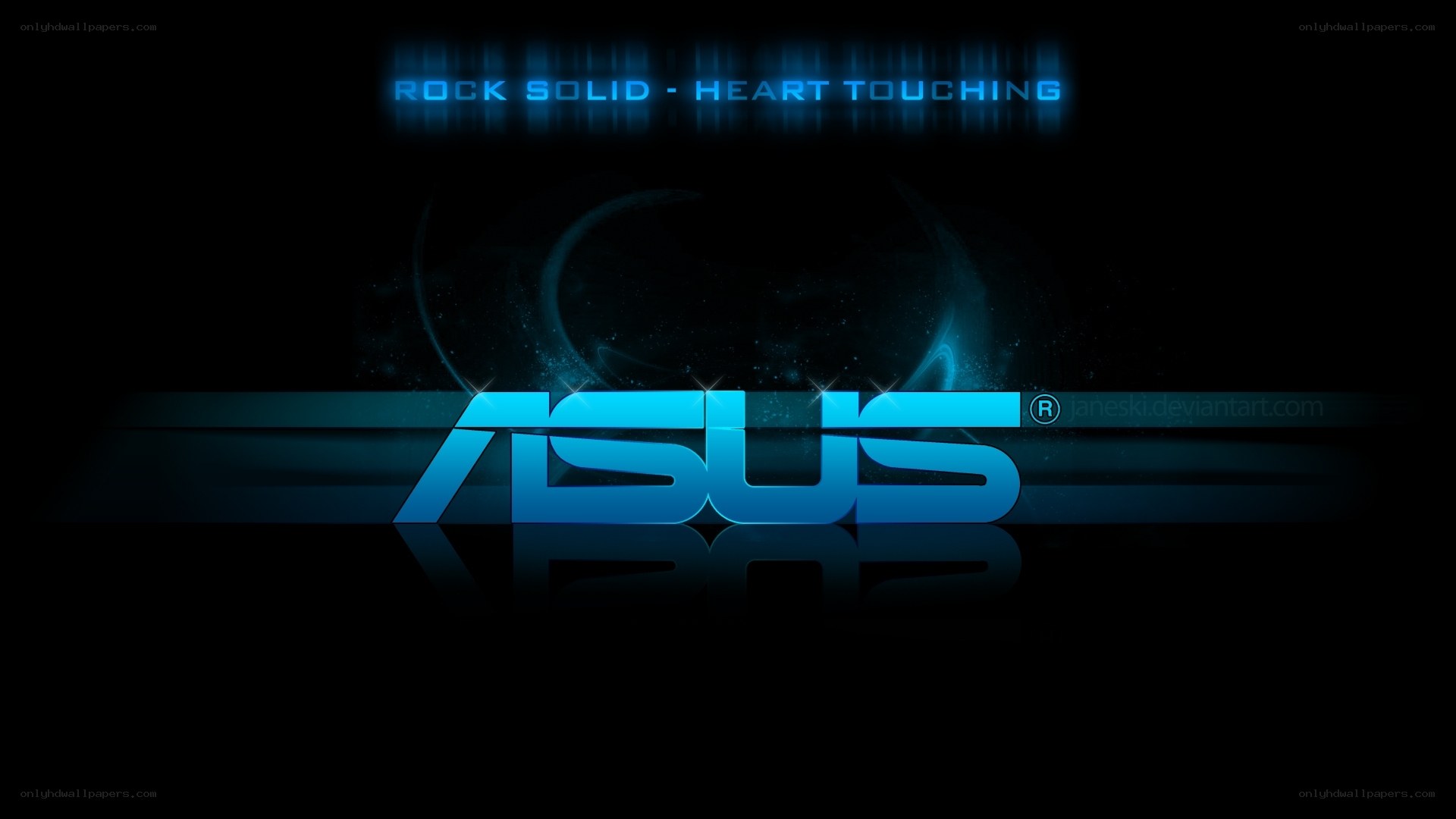 ASUS logo with blue glow