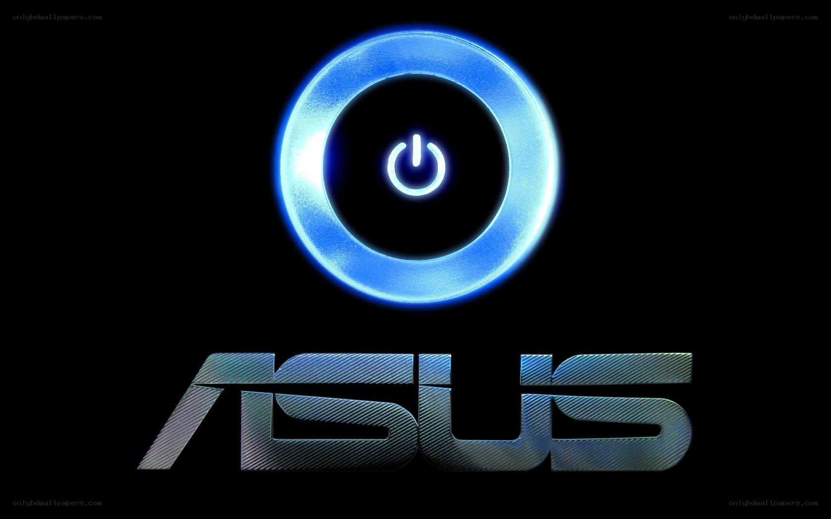 ASUS logo with power symbol