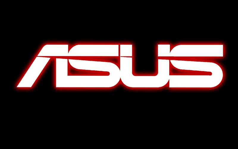 ASUS logo with red glow