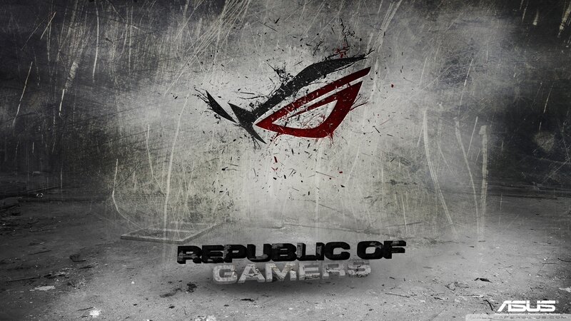 ASUS Republic of Gamers Logo — Black, Aggressive, Digital Art