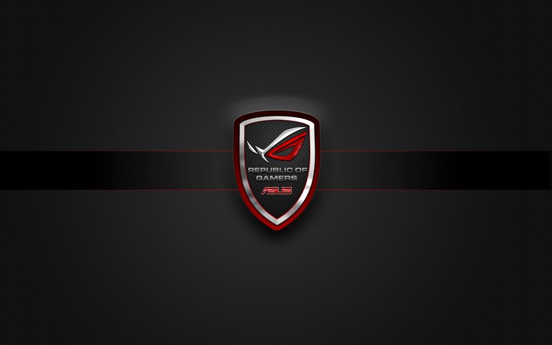 ASUS Republic of Gamers Logo — Black, Dark, Digital Art, Shield