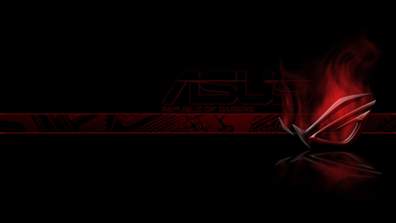 ASUS Republic of Gamers Logo — Black, Dramatic, Digital Art, Red Smoke