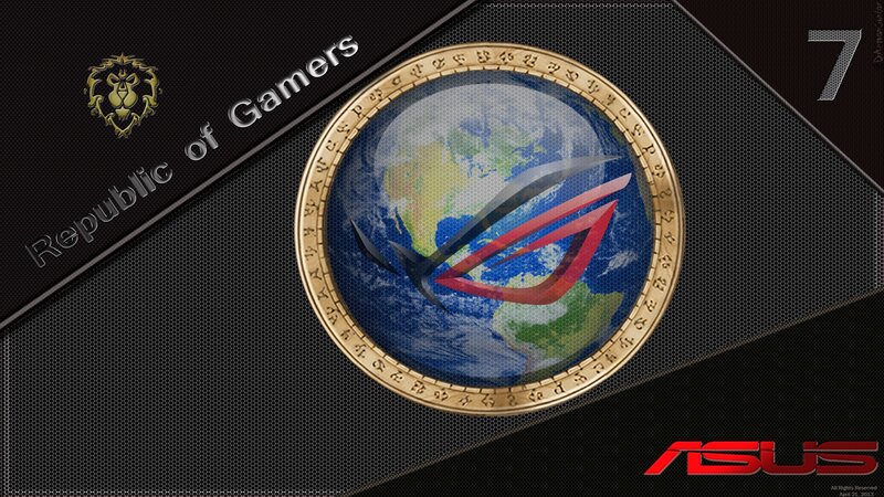 ASUS Republic of Gamers Logo — Black, Dramatic