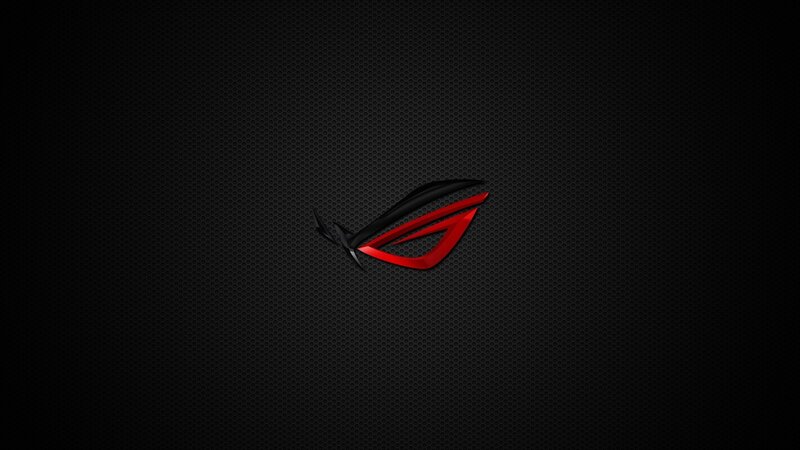 ASUS ROG Logo — Black, Dark, Digital Art, Hex Pattern