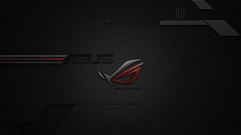 ASUS ROG Logo — Black, Dark, Digital Art, Text, Geometric Shapes