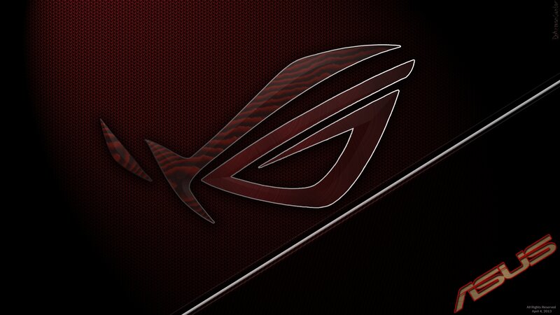 ASUS ROG Logo — Black, Dark, Digital Art, Text