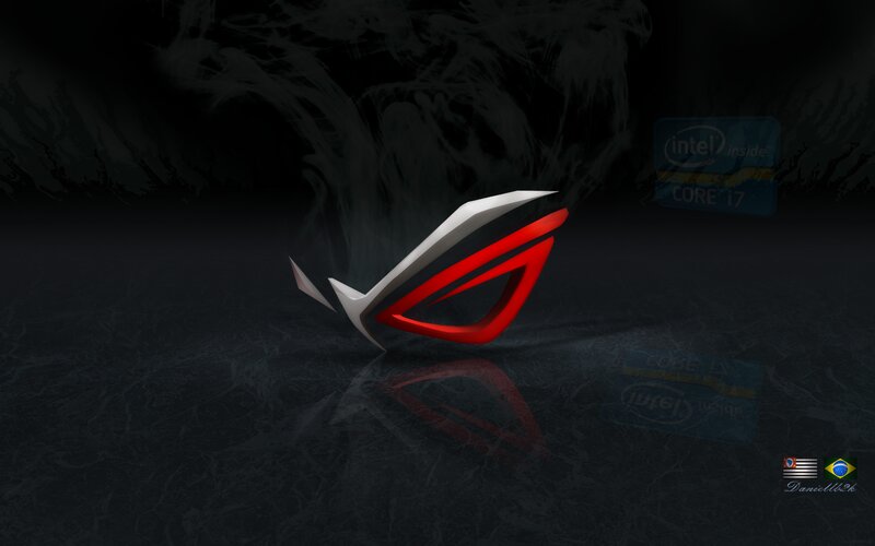 ASUS ROG Logo — Black, Dark, Dramatic, 3d Render