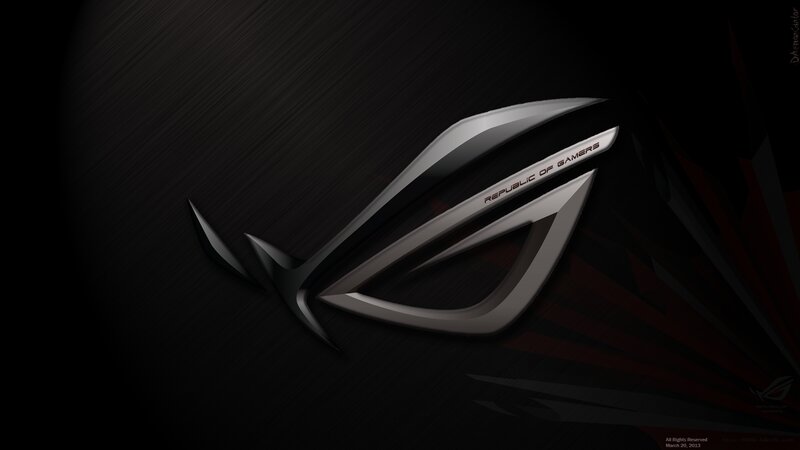 ASUS ROG Logo — Black, Dark, Sleek, Digital Art, Text