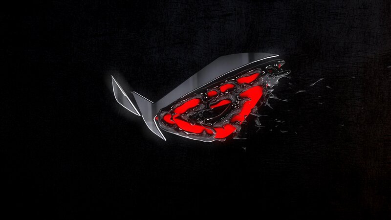 ASUS ROG Logo — Black, Dramatic, 3d Render, Red Liquid