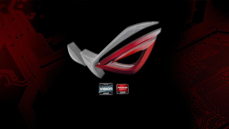 ASUS ROG Logo — Black, Dramatic, Digital Art, Circuit Board Pattern