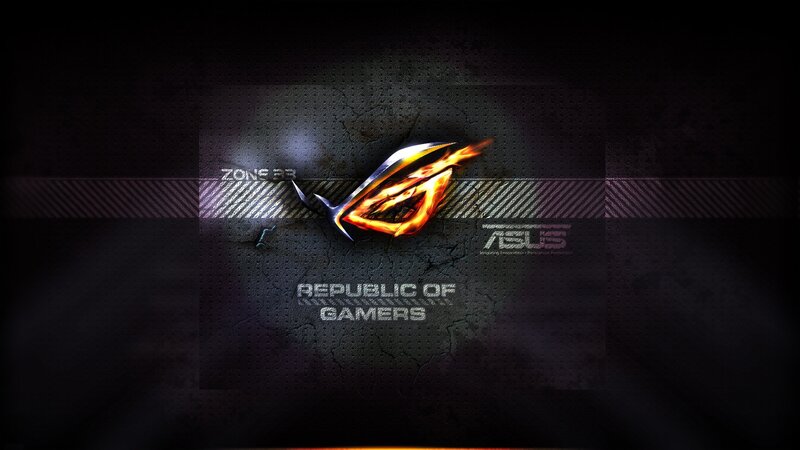 ASUS ROG Logo — Black, Dramatic, Digital Art, Flame, Text, Orange, Gray