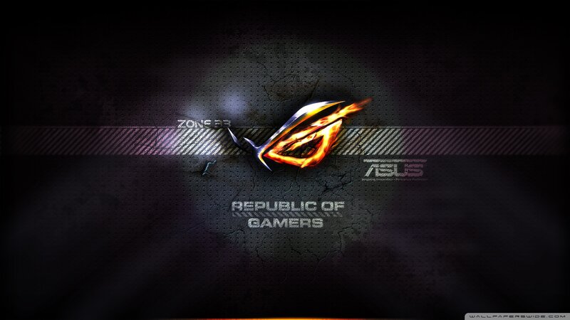 ASUS ROG Logo — Black, Dramatic, Digital Art, Flame