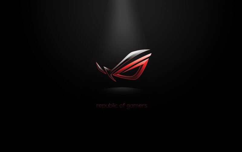 ASUS ROG Logo — Black, Dramatic, Digital Art, Text, Red