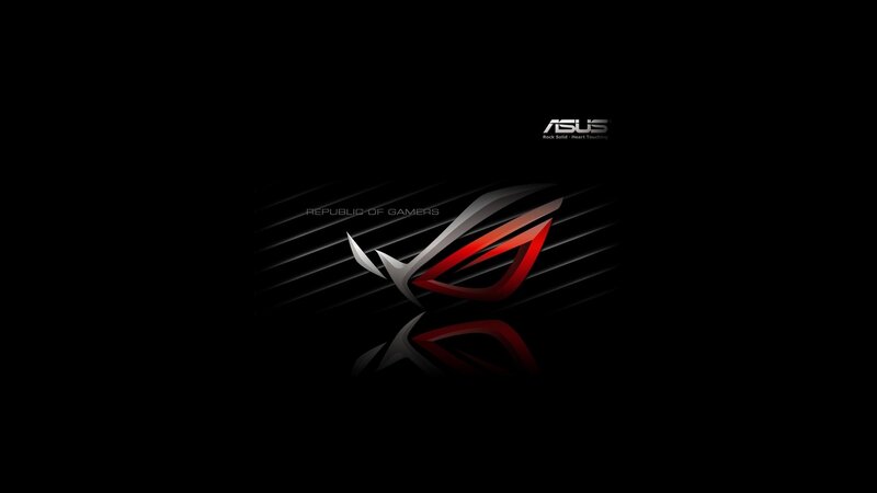 ASUS ROG Logo — Black, Dramatic, Digital Art, Text, Reflection