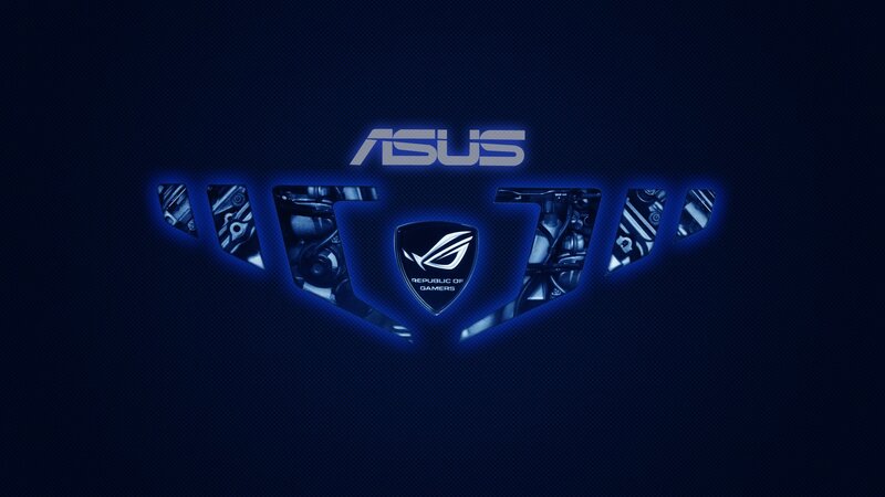 ASUS ROG Logo — Blue, Dark, Digital Art