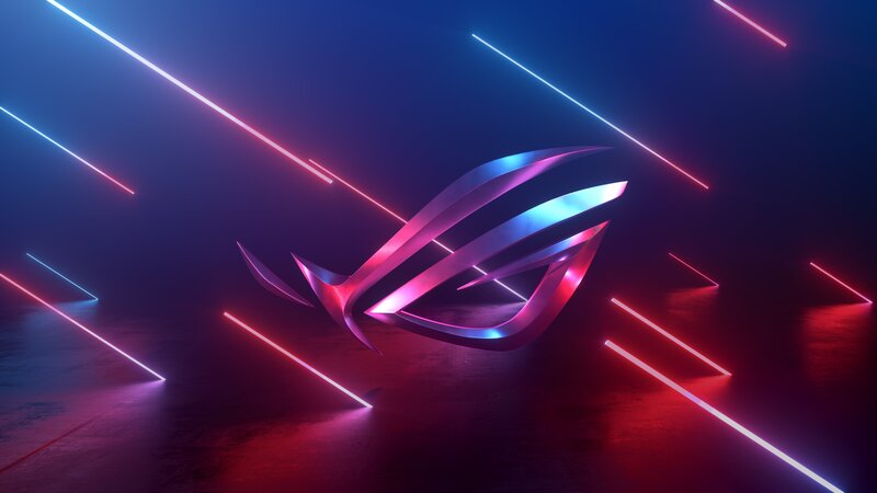 ASUS ROG Logo — Blue, Futuristic