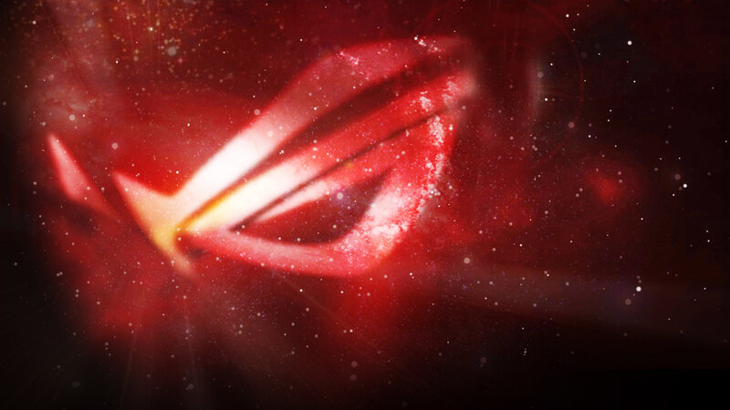 ASUS ROG logo in red