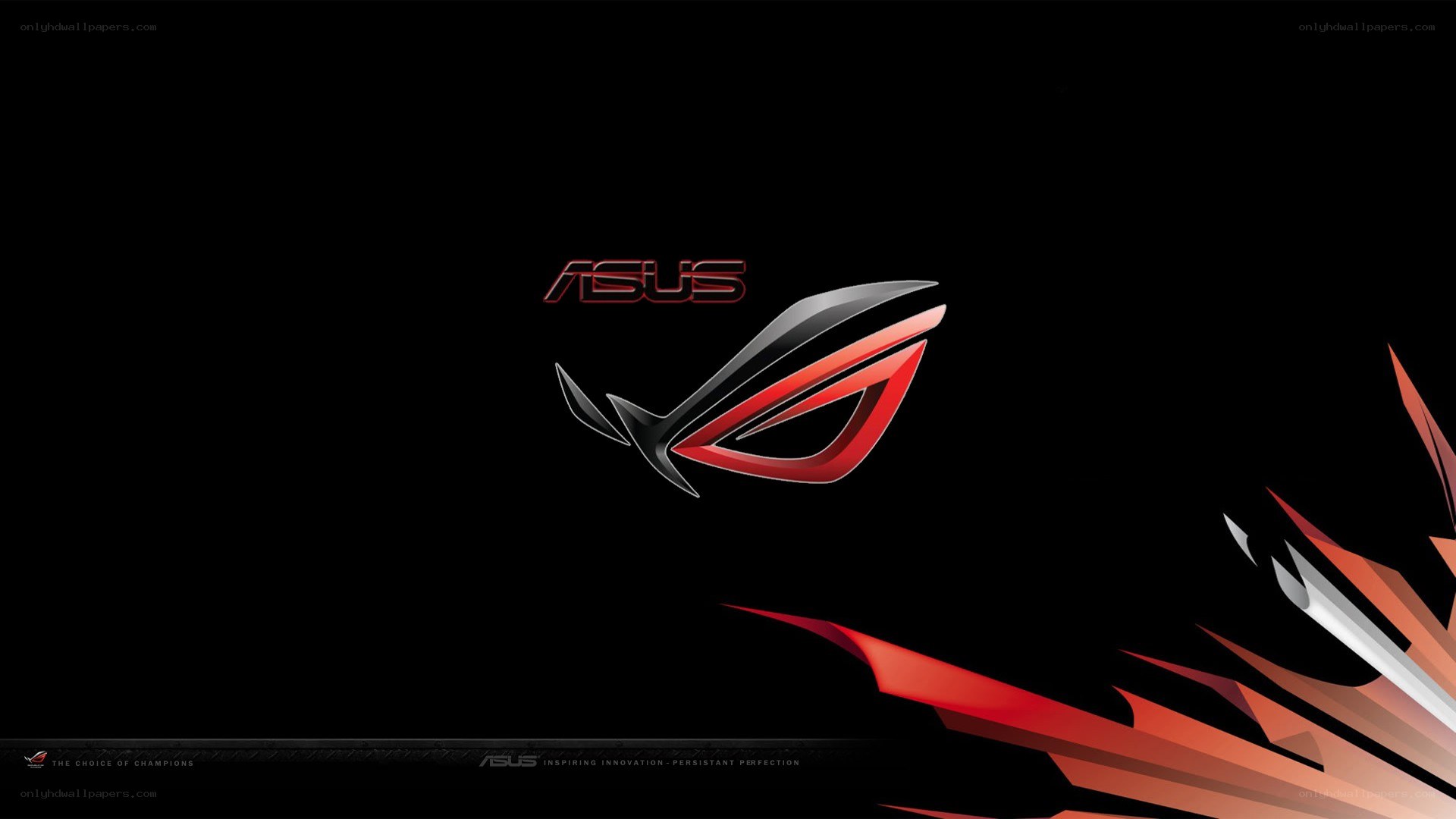 ASUS ROG logo on black background