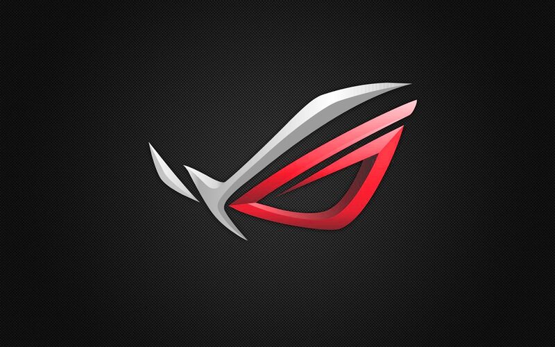 ASUS ROG logo on black background