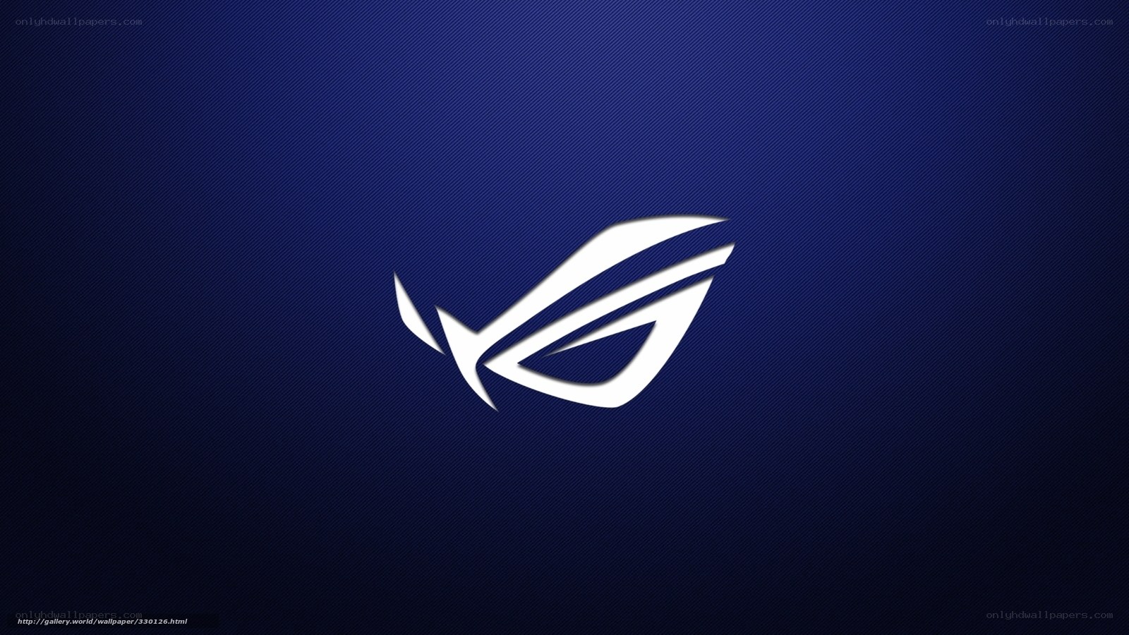 ASUS ROG logo on blue background