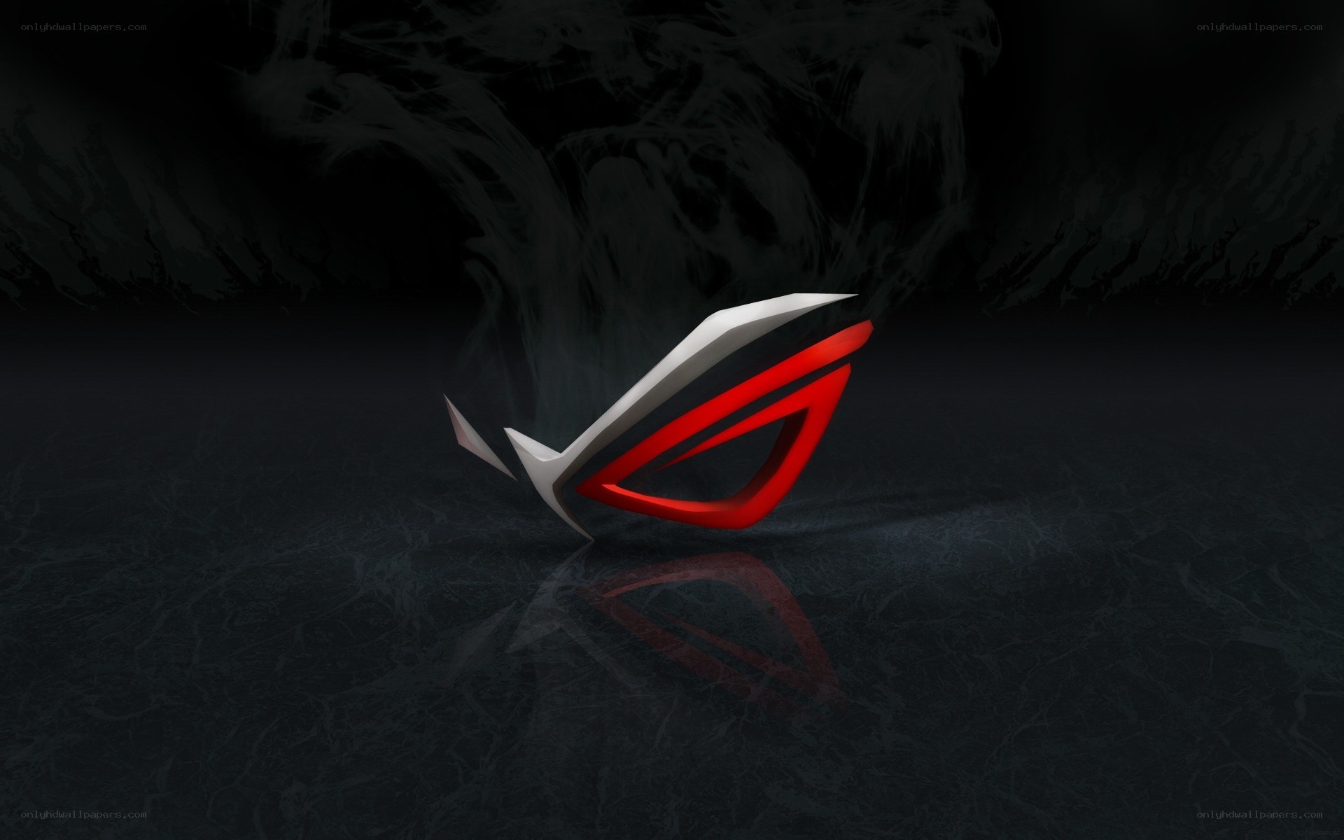 ASUS ROG logo on dark background