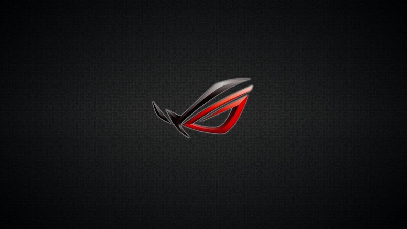 ASUS ROG logo on dark background