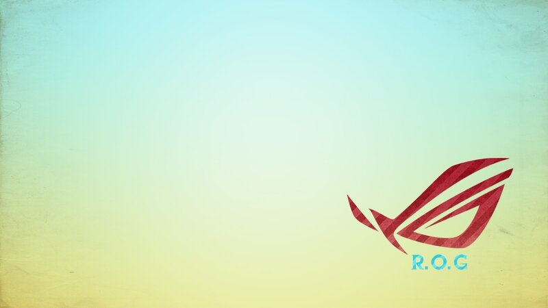 ASUS ROG logo on gradient background