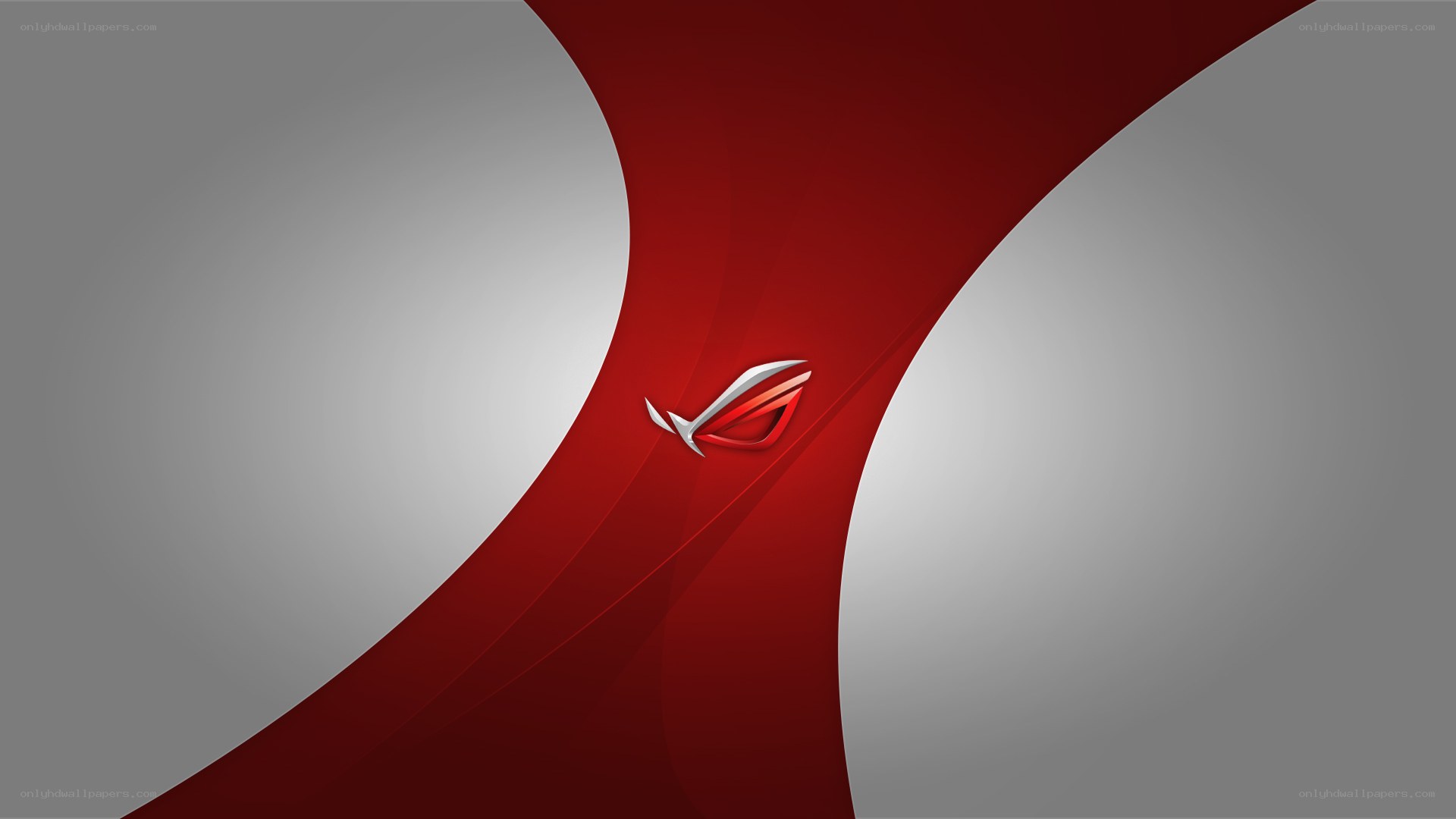 ASUS ROG logo on red and gray background