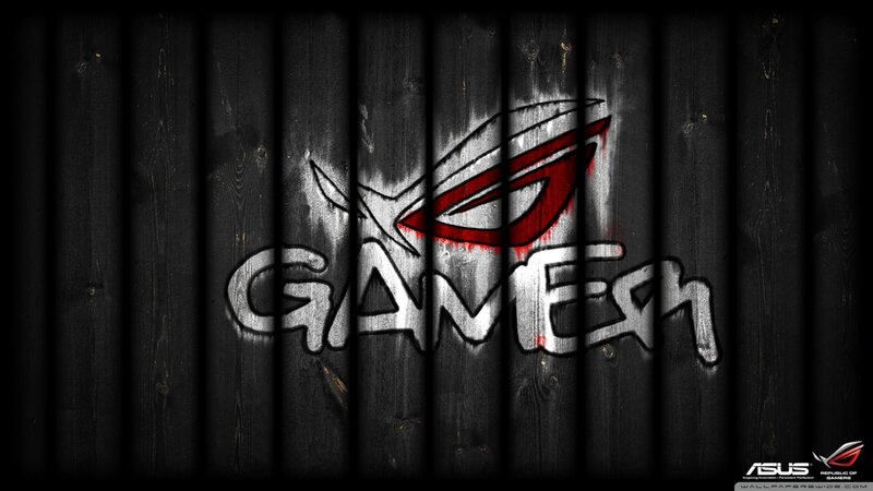 ASUS ROG Logo on Wood