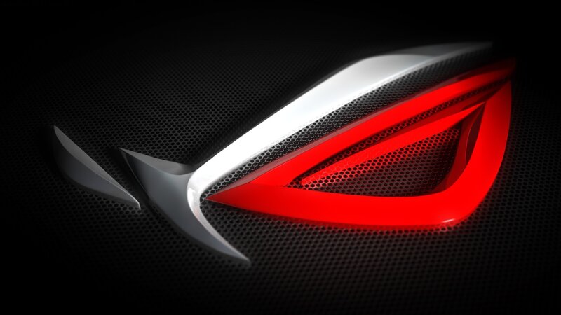 ASUS ROG Logo — Red, Dramatic, 3d Render, Mesh Grille
