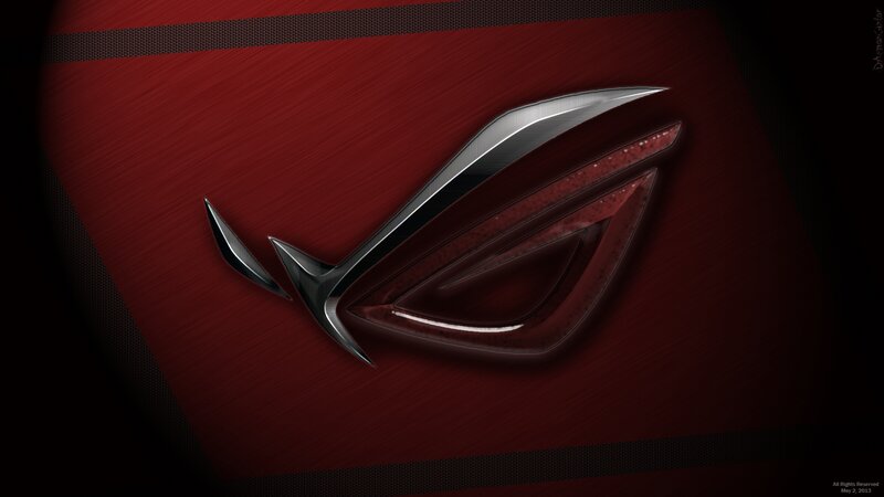 ASUS ROG Logo — Red, Dramatic, 3d Render, Metallic Texture