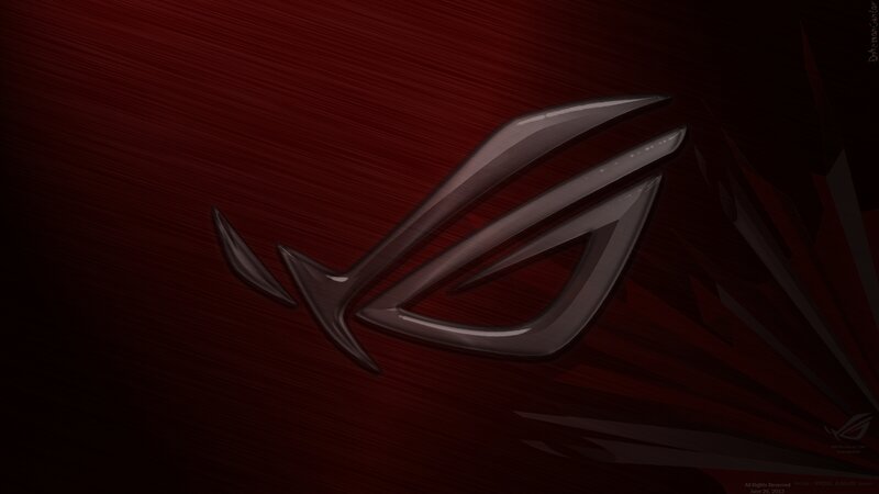 ASUS ROG Logo — Red, Dramatic, Digital Art, Red Background
