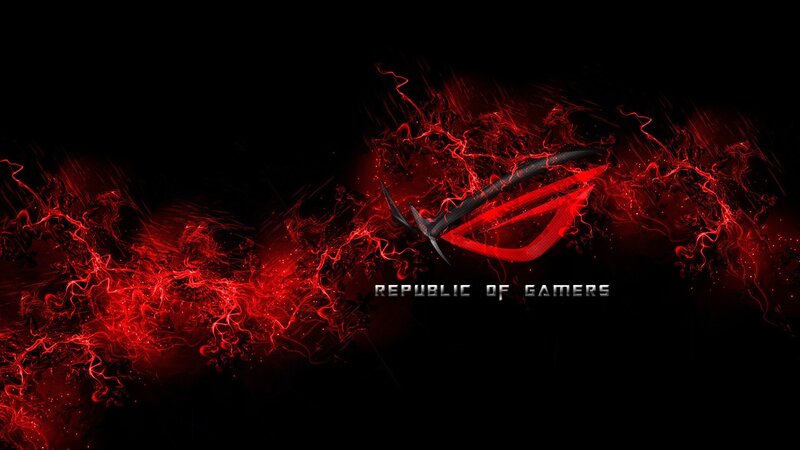 ASUS ROG Logo — Red, Dramatic, Digital Art, Red Energy