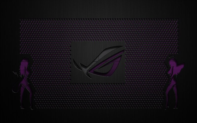 ASUS ROG Logo with Figures — Black, Dark