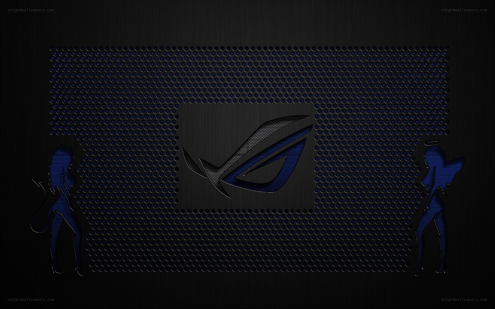 ASUS ROG logo with stylized figures