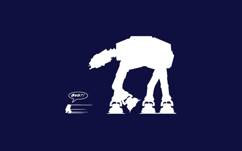 AT-AT and droid comic