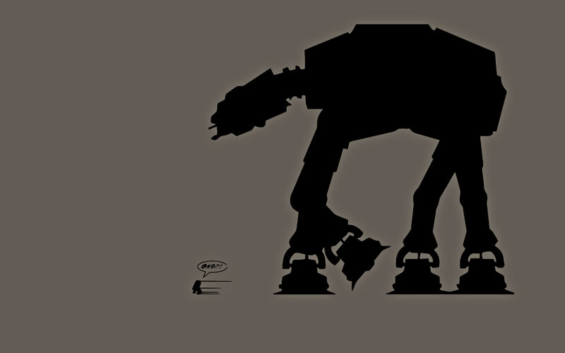 AT-AT and tiny figure