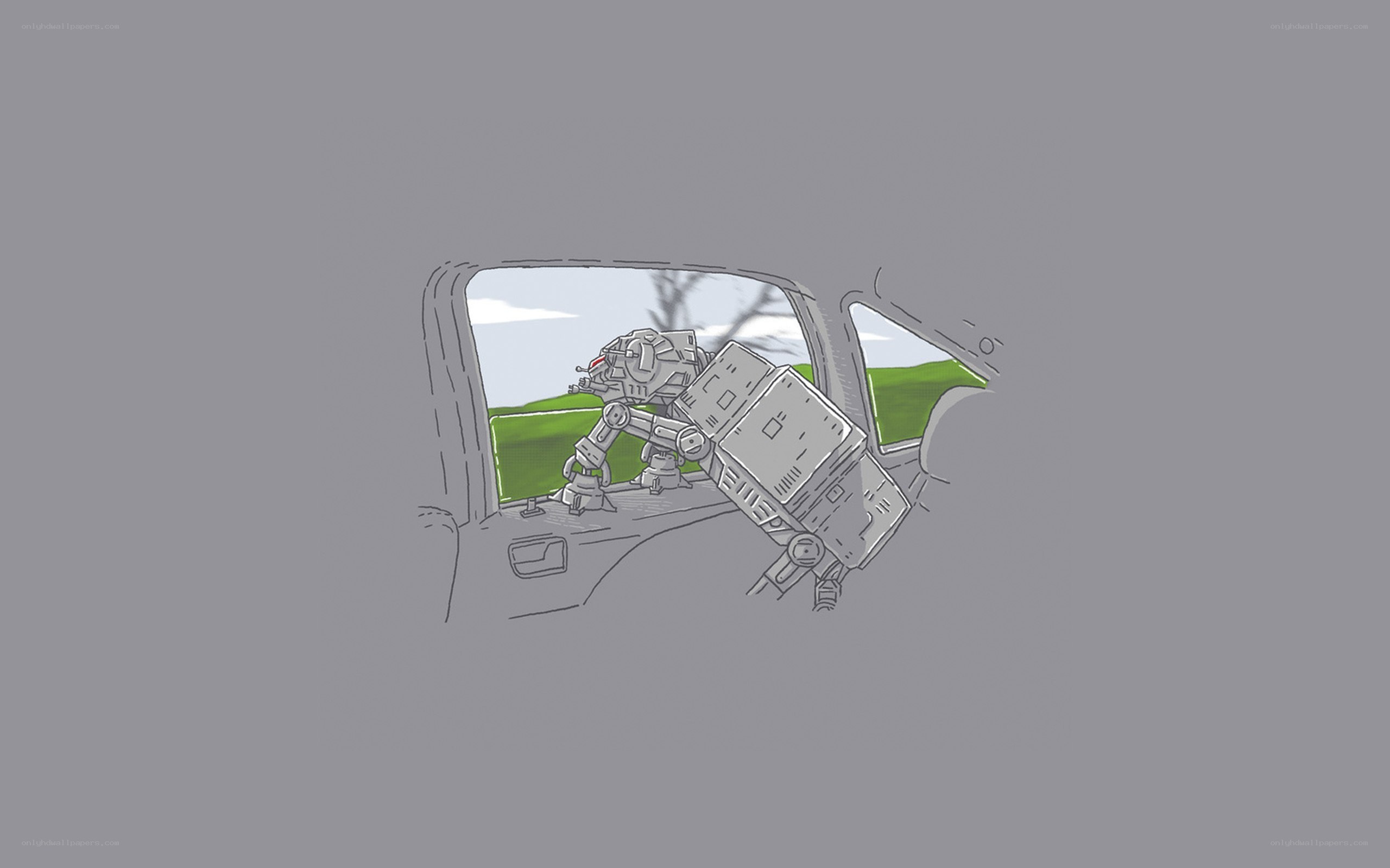 AT-AT in a car
