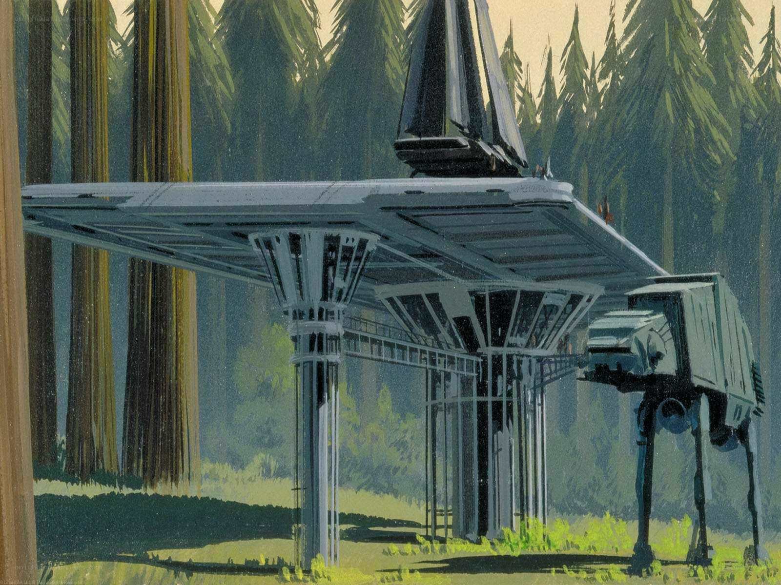 AT-AT in forest clearing
