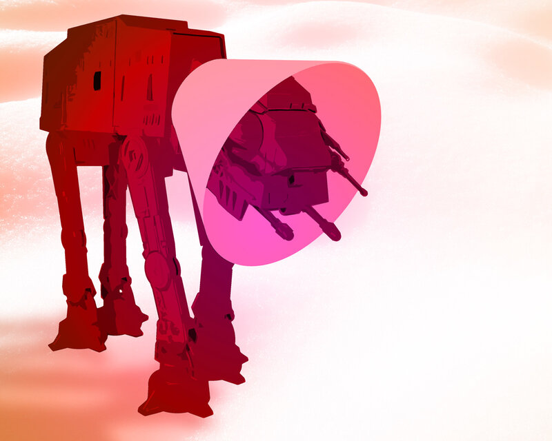 AT-AT in pink hues